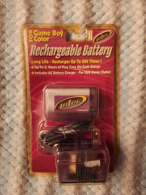 VTG Intec Gameboy Color Rechargeable Battery Clear Purple NOS Sealed NEW